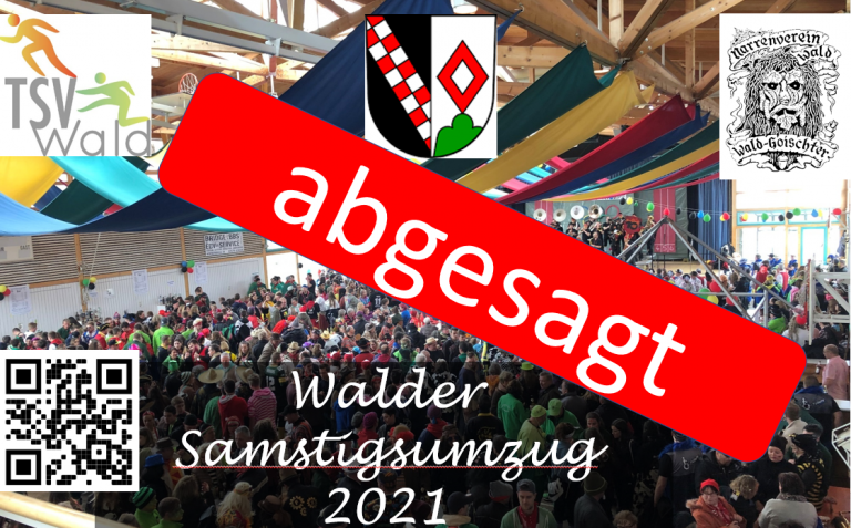 Read more about the article Walder Fasnet Samstig Umzug 2021 abgesagt