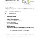 Einladung zur Hauptversammlung 2026