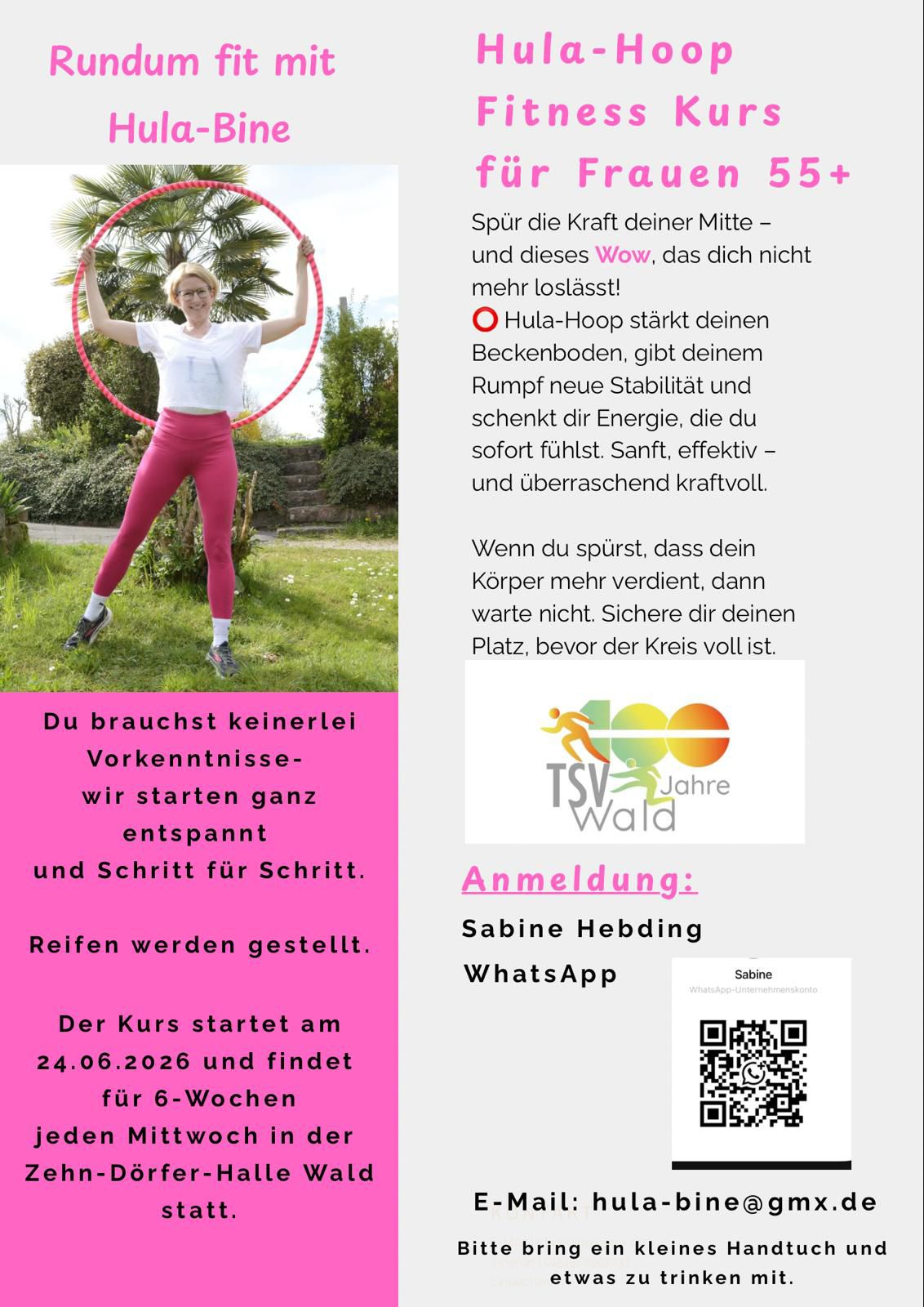 Mehr über den Artikel erfahren NEU: Hula-Hoop Premiere beim TSV Wald!